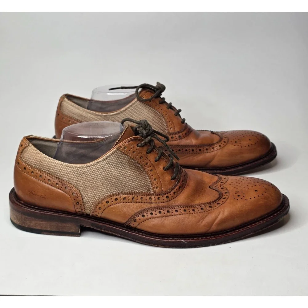 Kenneth Cole Ney York Men's Dress‎ Shoes 11 M Brown Leather Wingtip Oxford